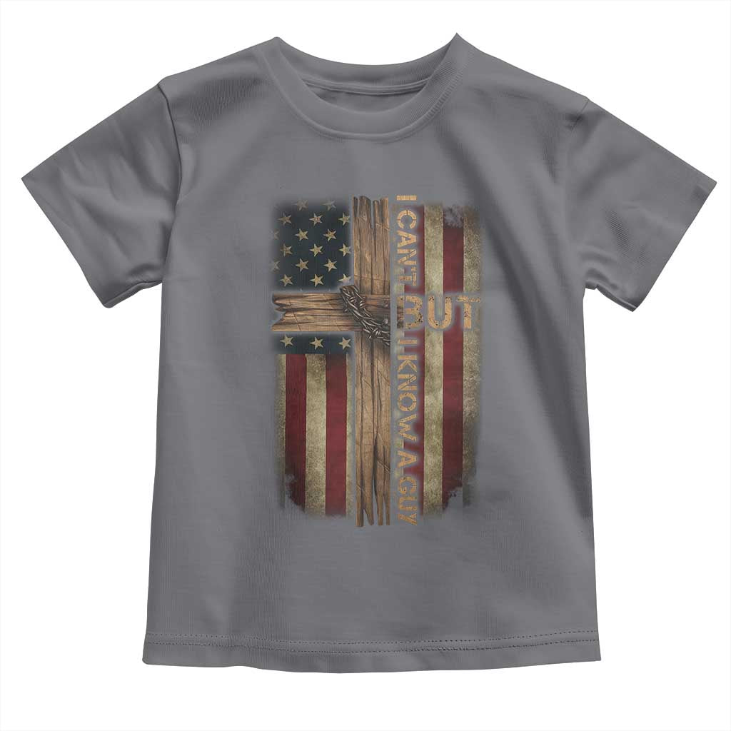 I Cant But I Know A Guy Toddler T Shirt Funny Christian Jesus Cross TS11 Charcoal Print Your Wear