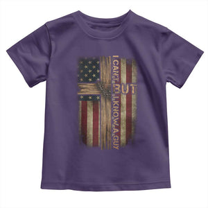 I Cant But I Know A Guy Toddler T Shirt Funny Christian Jesus Cross TS11 Purple Print Your Wear