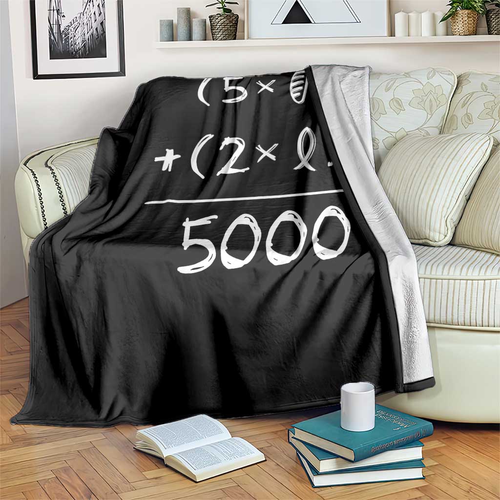 2 Fishes 5 Loaves Jesus Feeds The 5000 Christian Bible Verses Throw Blanket TS11 Print Your Wear