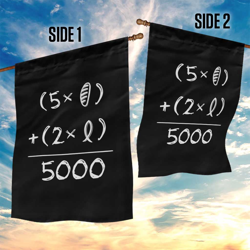 2 Fishes 5 Loaves Jesus Feeds The 5000 Christian Bible Verses Garden Flag TS11 Print Your Wear