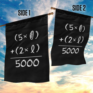 2 Fishes 5 Loaves Jesus Feeds The 5000 Christian Bible Verses Garden Flag TS11 Print Your Wear