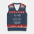 2 Fishes 5 Loaves Jesus Feeds The 5000 Christian Bible Verses V-Neck Knit Sweater Vest TS11 Navy Red Print Your Wear