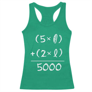 2 Fishes 5 Loaves Jesus Feeds The 5000 Christian Bible Verses Racerback Tank Top TS11 Irish Green Print Your Wear