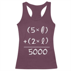 2 Fishes 5 Loaves Jesus Feeds The 5000 Christian Bible Verses Racerback Tank Top TS11 Maroon Print Your Wear