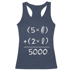 2 Fishes 5 Loaves Jesus Feeds The 5000 Christian Bible Verses Racerback Tank Top TS11 Navy Print Your Wear