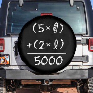 2 Fishes 5 Loaves Jesus Feeds The 5000 Christian Bible Verses Spare Tire Cover TS11 No hole Black Print Your Wear