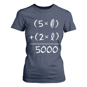 2 Fishes 5 Loaves Jesus Feeds The 5000 Christian Bible Verses T Shirt For Women TS11 Navy Print Your Wear