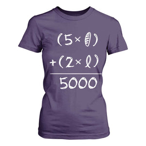 2 Fishes 5 Loaves Jesus Feeds The 5000 Christian Bible Verses T Shirt For Women TS11 Purple Print Your Wear
