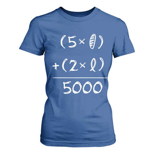 2 Fishes 5 Loaves Jesus Feeds The 5000 Christian Bible Verses T Shirt For Women TS11 Royal Blue Print Your Wear