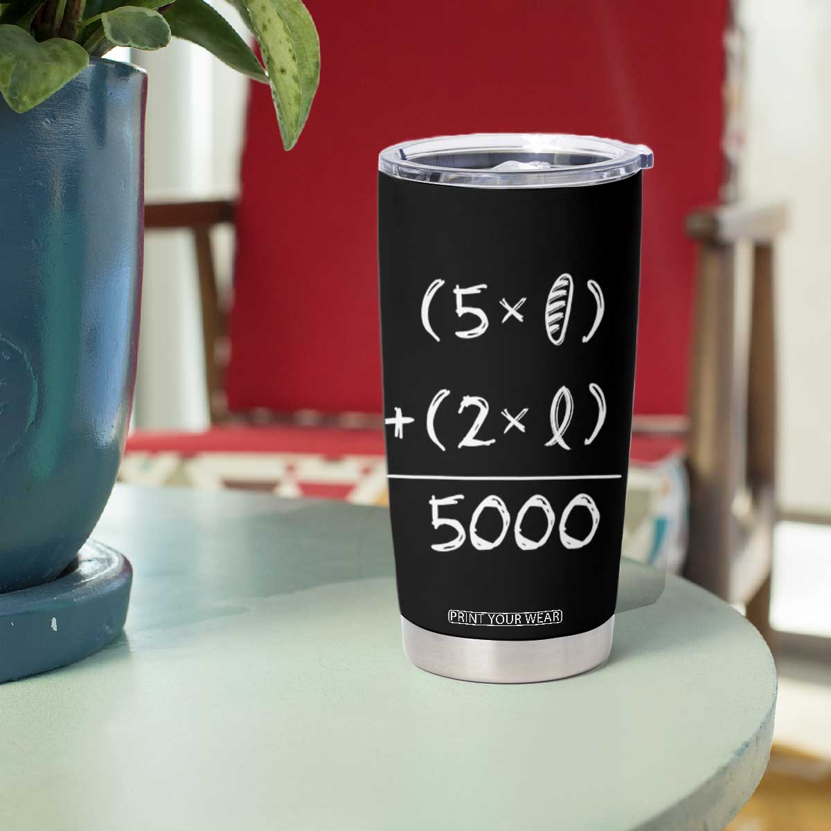 2 Fishes 5 Loaves Jesus Feeds The 5000 Christian Bible Verses Tumbler Cup TS11 Print Your Wear