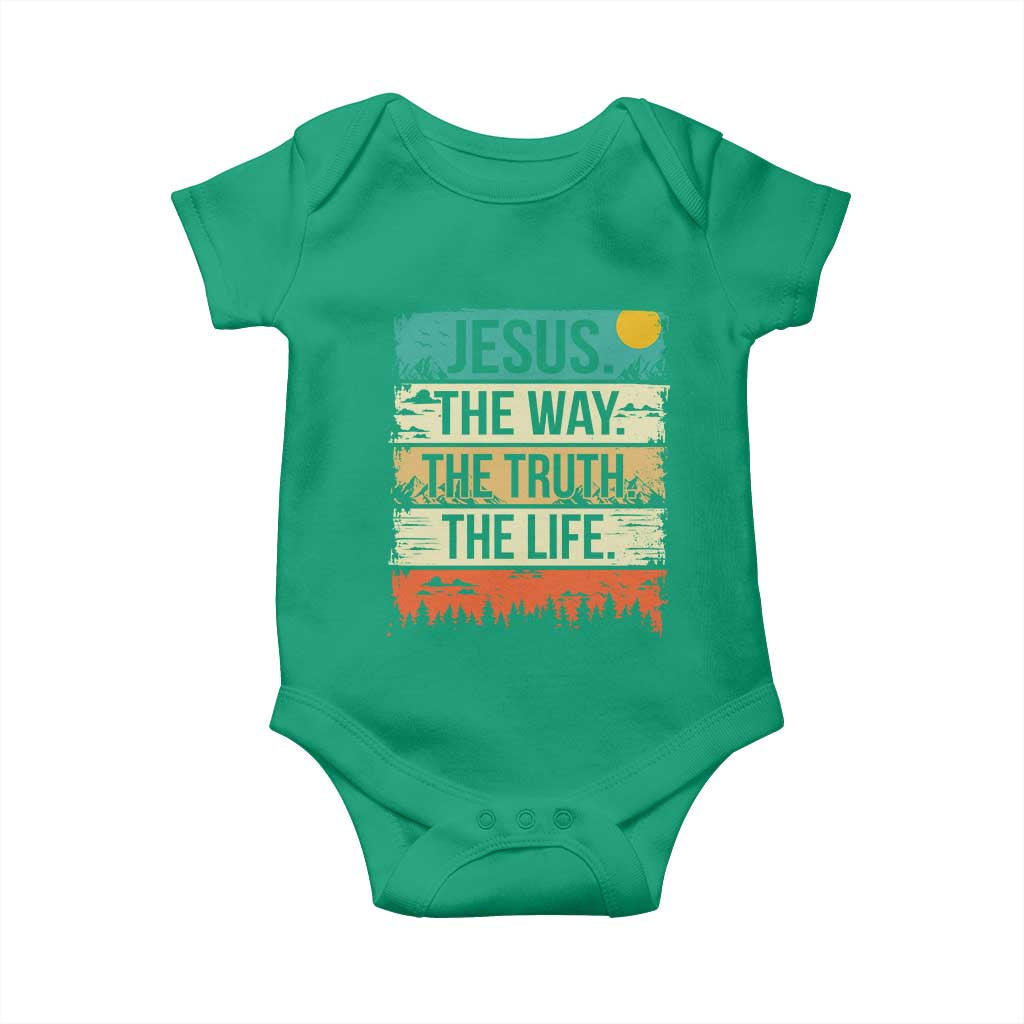 Jesus The Way The Truth The Life Baby Onesie Blessed Christians TS11 Irish Green Print Your Wear