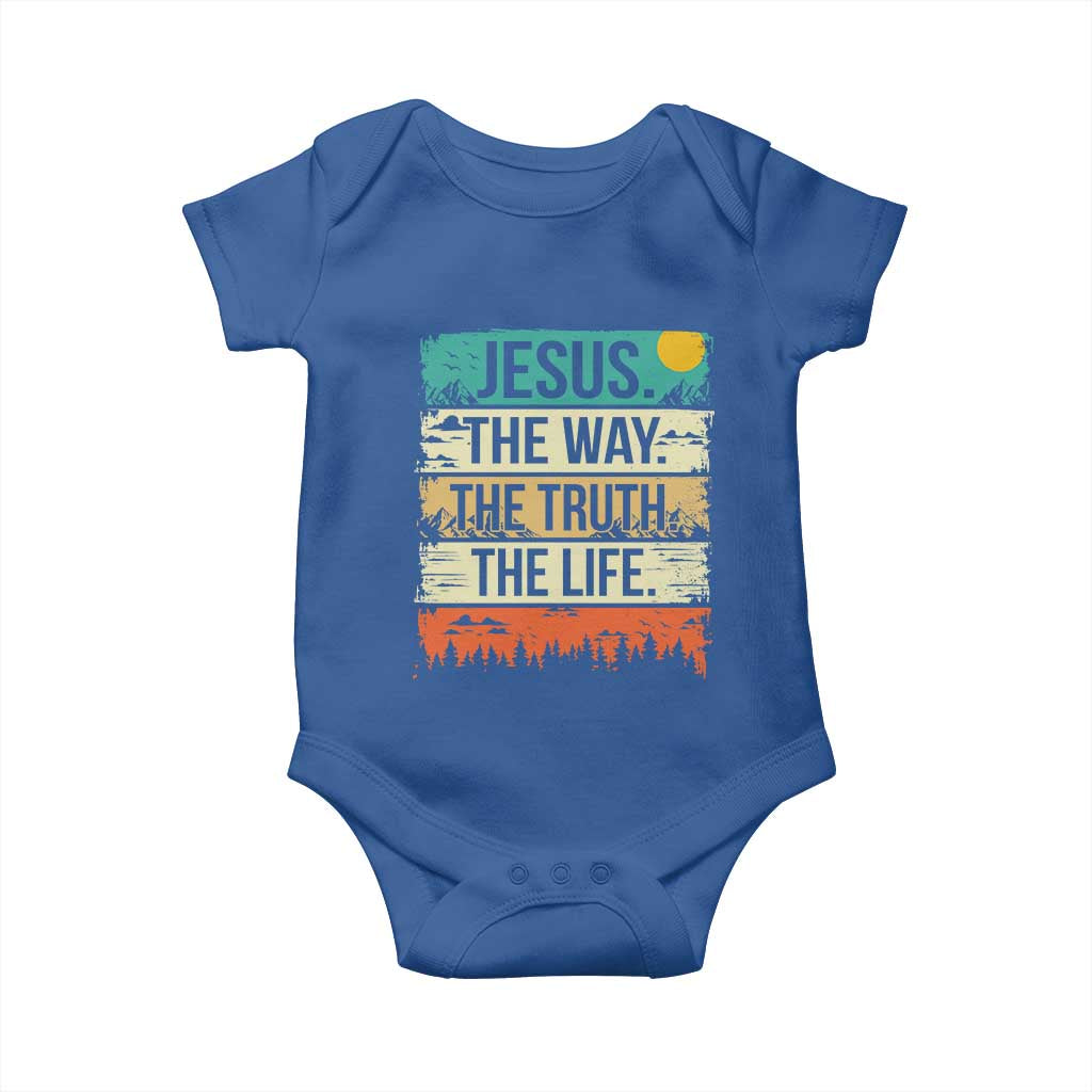 Jesus The Way The Truth The Life Baby Onesie Blessed Christians TS11 Royal Blue Print Your Wear
