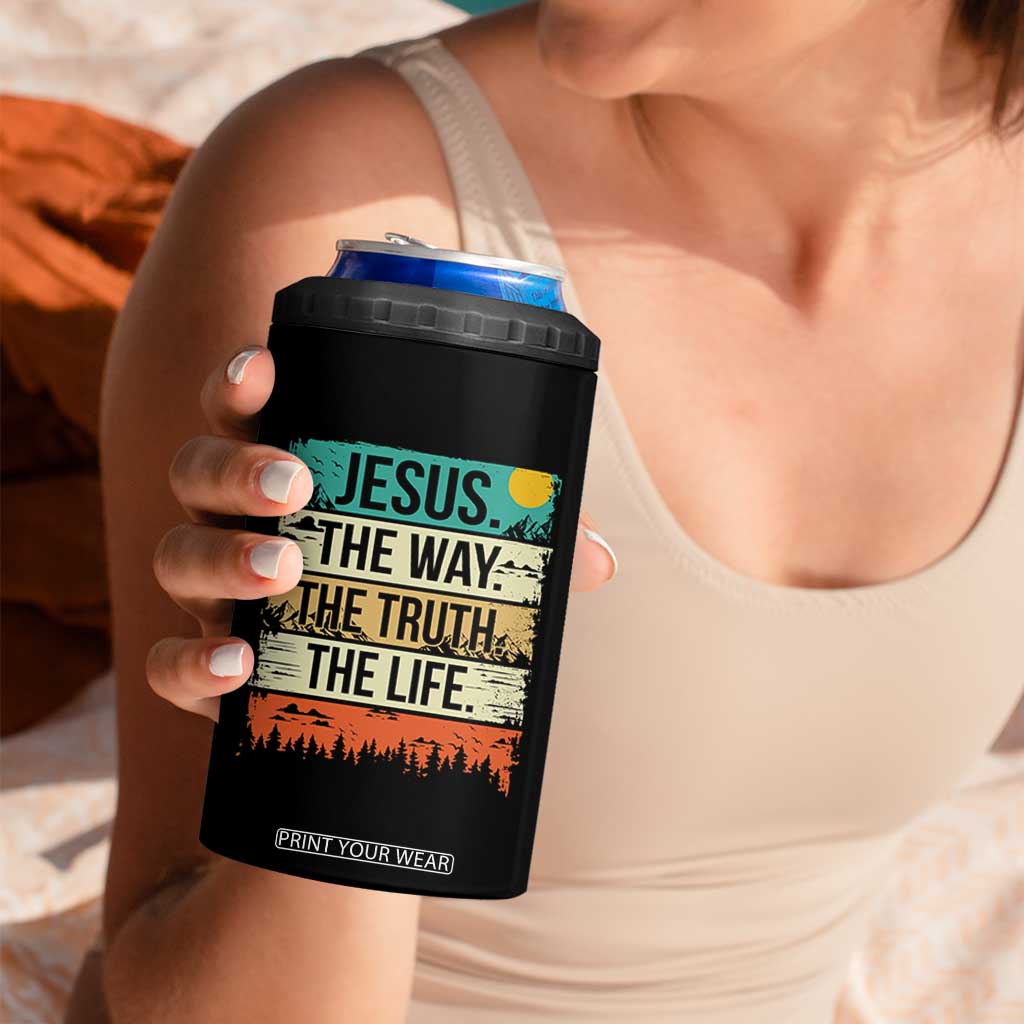 Jesus The Way The Truth The Life 4 in 1 Can Cooler Tumbler Blessed Christians TS11 Print Your Wear