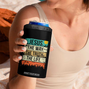 Jesus The Way The Truth The Life 4 in 1 Can Cooler Tumbler Blessed Christians TS11 Print Your Wear