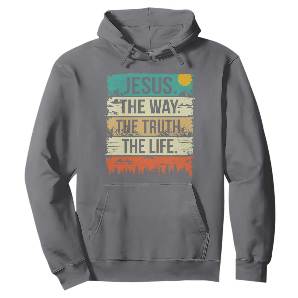 Jesus The Way The Truth The Life Hoodie Blessed Christians TS11 Charcoal Print Your Wear