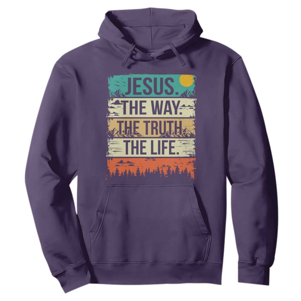 Jesus The Way The Truth The Life Hoodie Blessed Christians TS11 Purple Print Your Wear