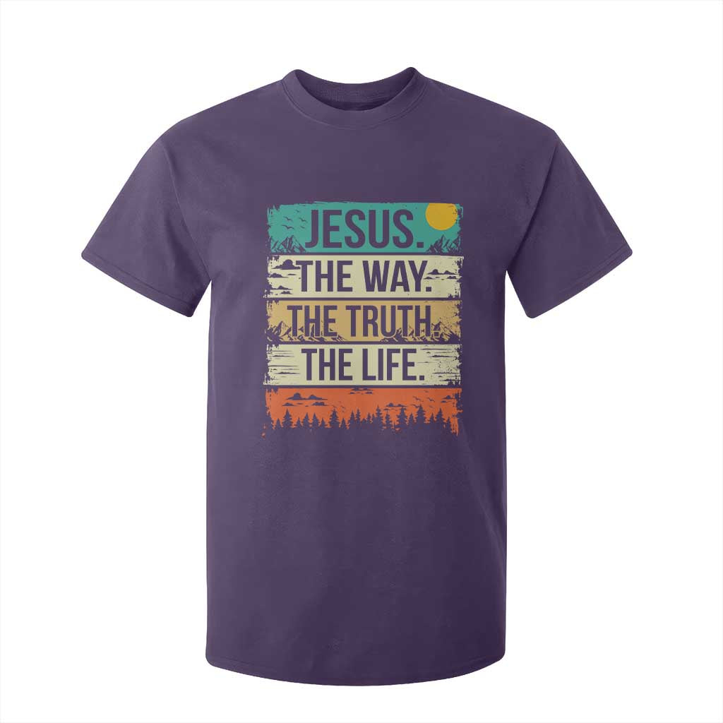 Jesus The Way The Truth The Life T Shirt For Kid Blessed Christians TS11 Purple Print Your Wear