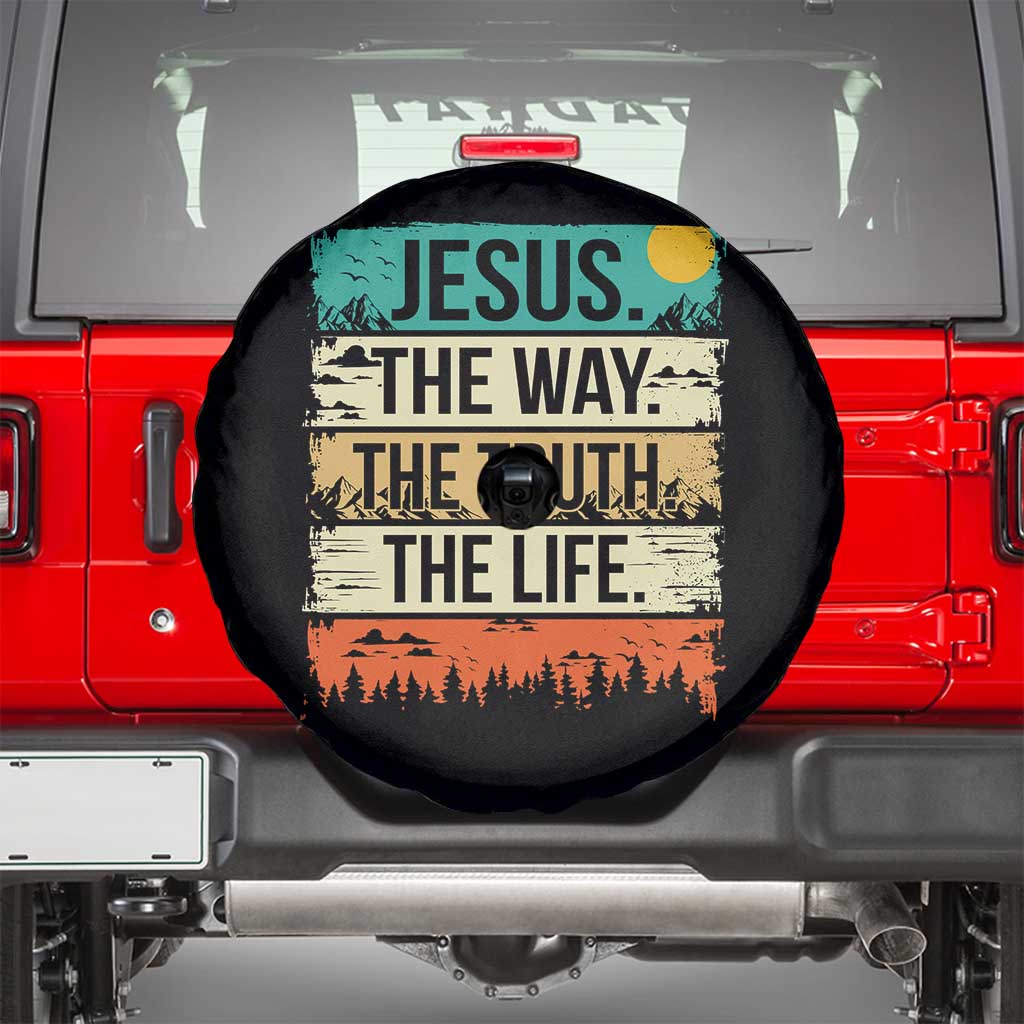 Jesus The Way The Truth The Life Spare Tire Cover Blessed Christians TS11 Black Print Your Wear