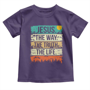 Jesus The Way The Truth The Life Toddler T Shirt Blessed Christians TS11 Purple Print Your Wear