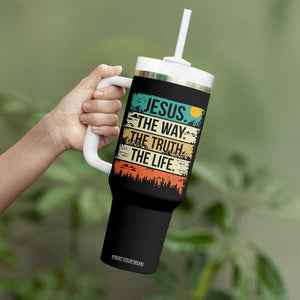 Jesus The Way The Truth The Life Tumbler With Handle Blessed Christians TS11 Print Your Wear
