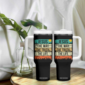 Jesus The Way The Truth The Life Tumbler With Handle Blessed Christians TS11 Print Your Wear