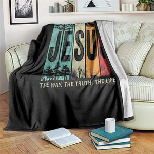 Jesus The Way The Truth The Life Throw Blanket Christian Worship TS11 Print Your Wear