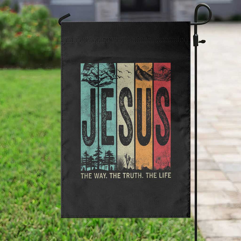 Jesus The Way The Truth The Life Garden Flag Christian Worship TS11 Print Your Wear