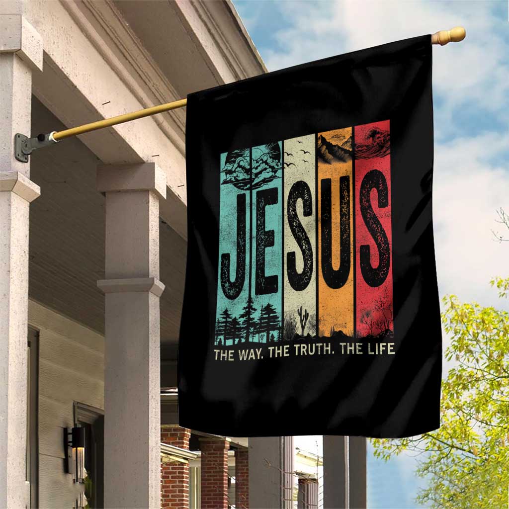 Jesus The Way The Truth The Life Garden Flag Christian Worship TS11 Print Your Wear