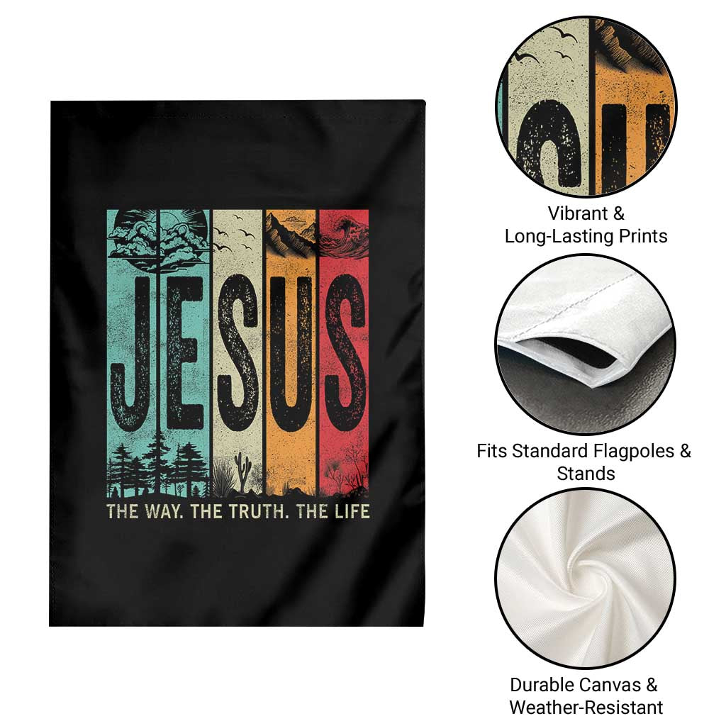 Jesus The Way The Truth The Life Garden Flag Christian Worship TS11 Print Your Wear