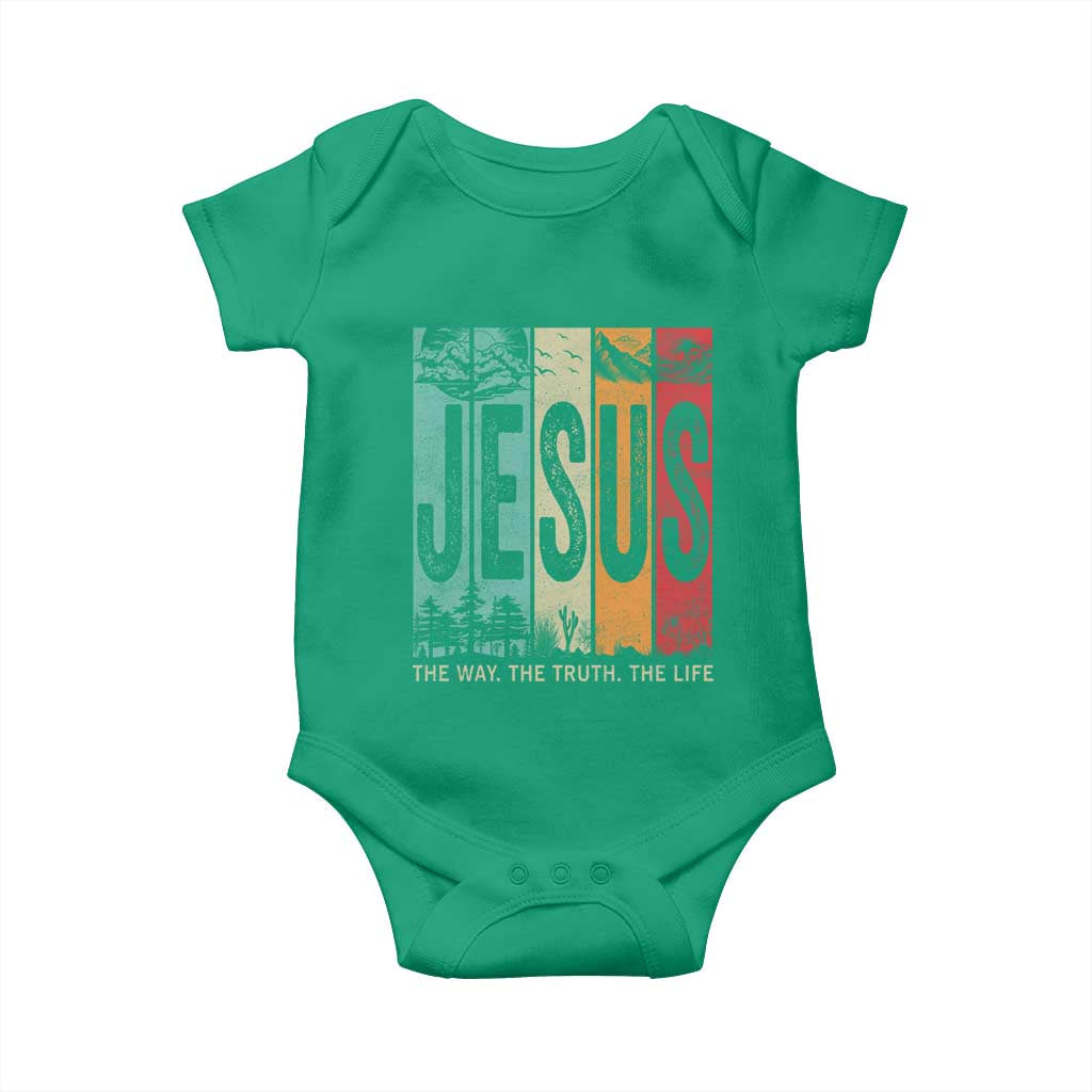 Jesus The Way The Truth The Life Baby Onesie Christian Worship TS11 Irish Green Print Your Wear