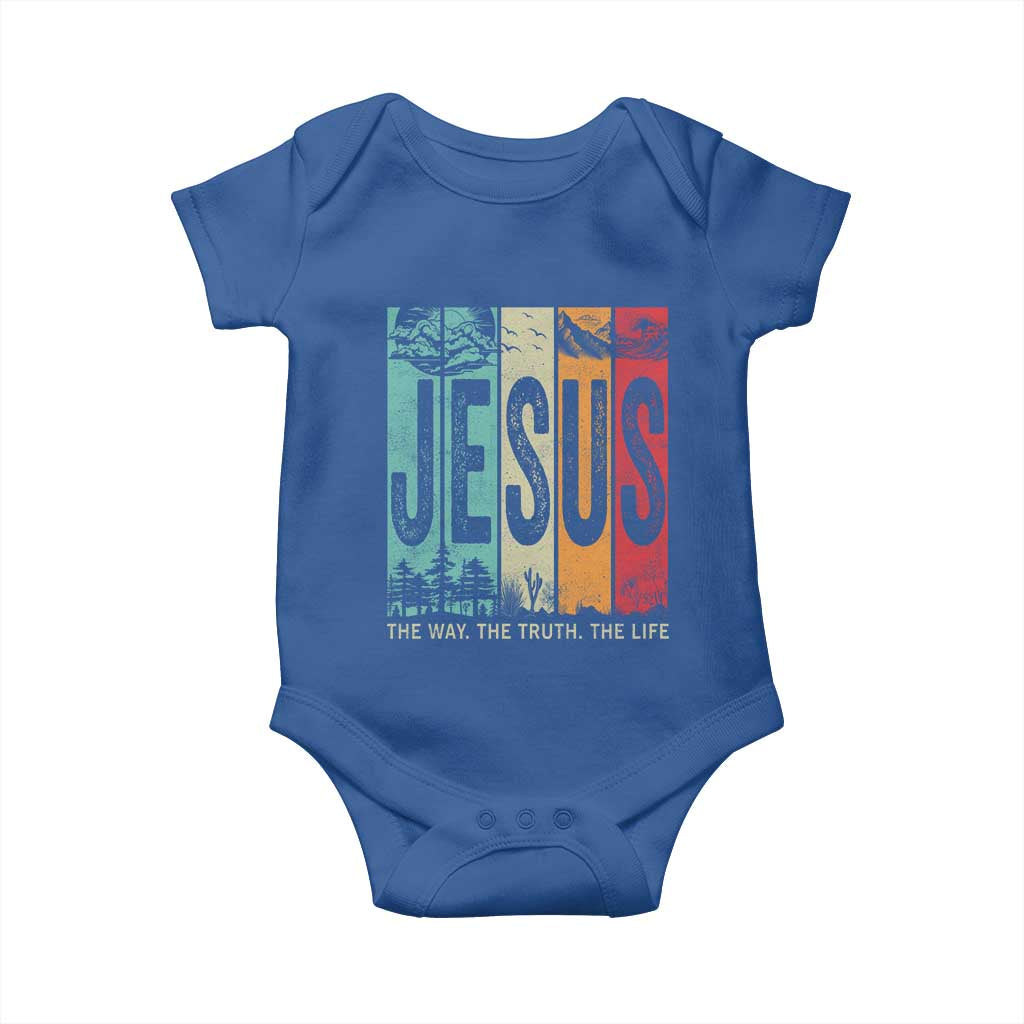 Jesus The Way The Truth The Life Baby Onesie Christian Worship TS11 Royal Blue Print Your Wear