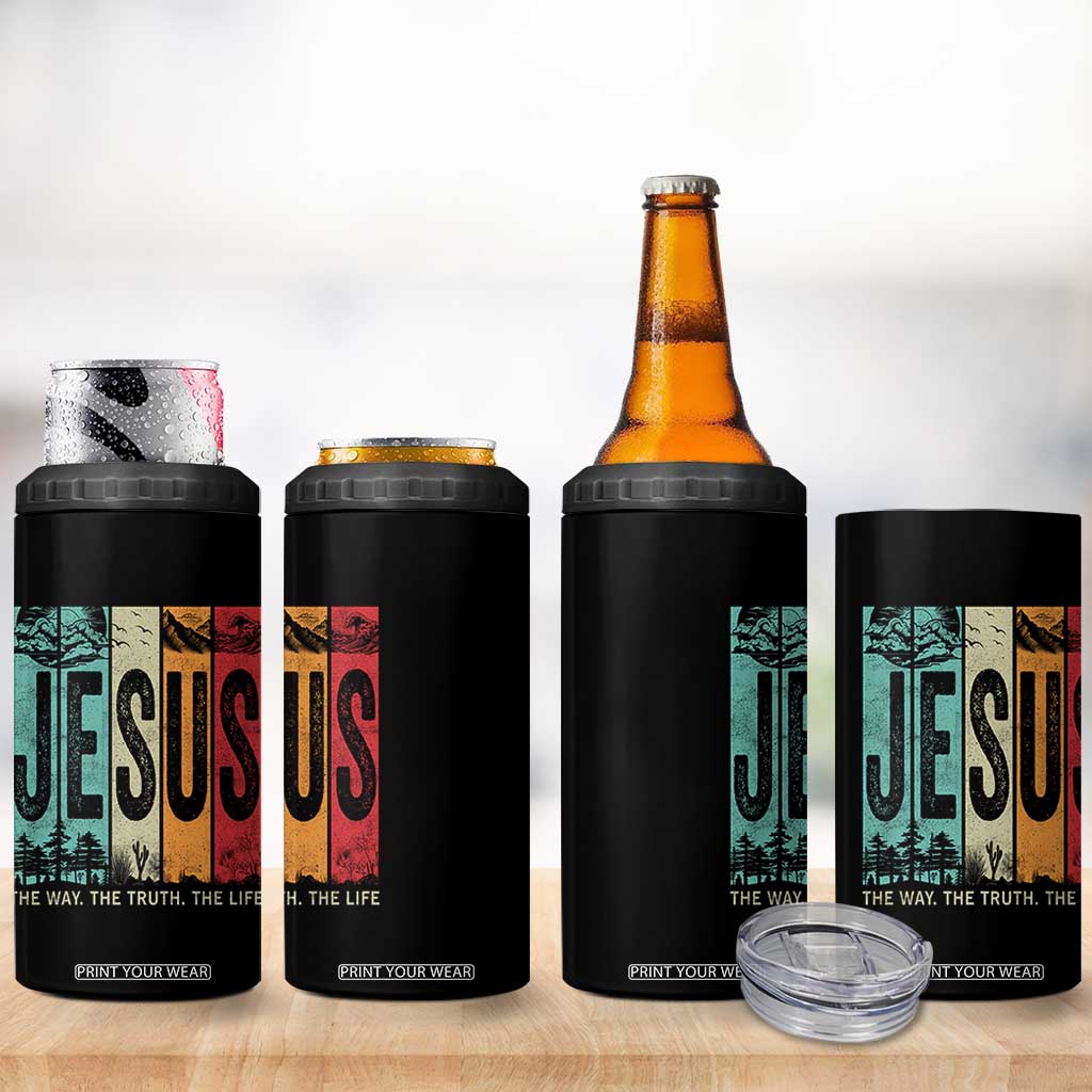 Jesus The Way The Truth The Life 4 in 1 Can Cooler Tumbler Christian Worship TS11 Print Your Wear