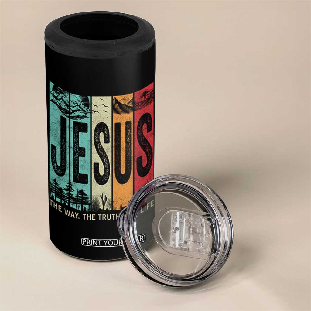 Jesus The Way The Truth The Life 4 in 1 Can Cooler Tumbler Christian Worship TS11 Print Your Wear