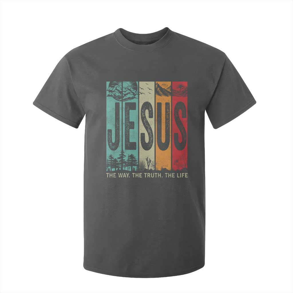 Jesus The Way The Truth The Life T Shirt For Kid Christian Worship TS11 Dark Heather Print Your Wear