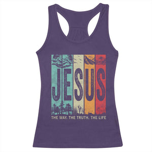 Jesus The Way The Truth The Life Racerback Tank Top Christian Worship TS11 Purple Print Your Wear