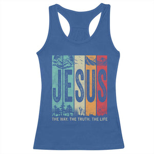 Jesus The Way The Truth The Life Racerback Tank Top Christian Worship TS11 Royal Blue Print Your Wear