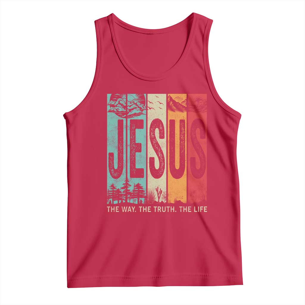 Jesus The Way The Truth The Life Tank Top Christian Worship TS11 Red Print Your Wear