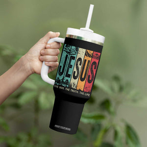 Jesus The Way The Truth The Life Tumbler With Handle Christian Worship TS11 Print Your Wear