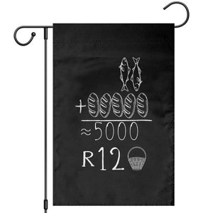 2 Fishes 5 Breads Jesus Feeds The 5000 Christian Bible Verses Garden Flag TS11 Black Print Your Wear