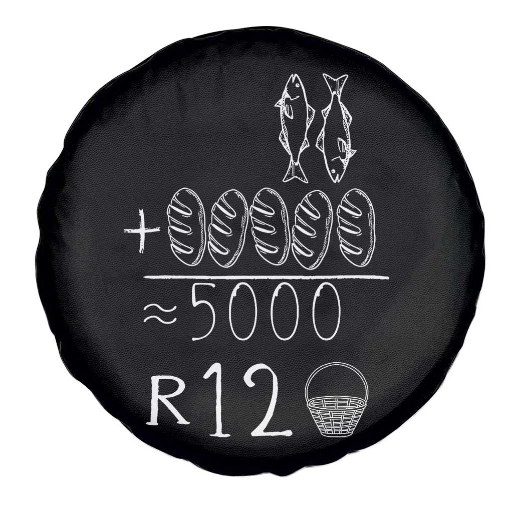 2 Fishes 5 Breads Jesus Feeds The 5000 Christian Bible Verses Spare Tire Cover TS11 Print Your Wear