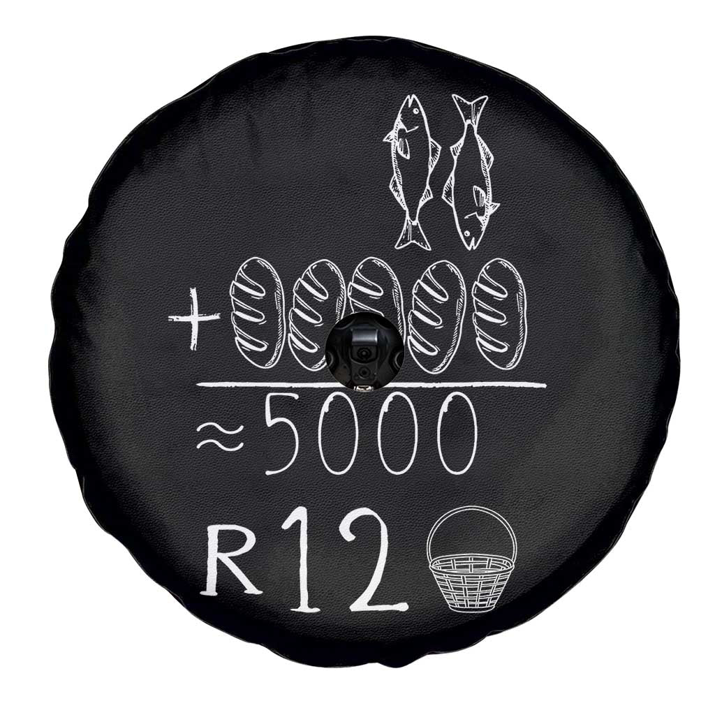 2 Fishes 5 Breads Jesus Feeds The 5000 Christian Bible Verses Spare Tire Cover TS11 Print Your Wear