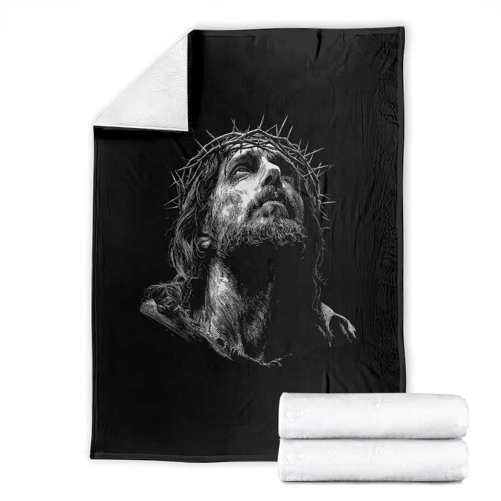 Jesus Christ Religious Christian Faith Crown Of Thorns Throw Blanket TS11 Black Print Your Wear