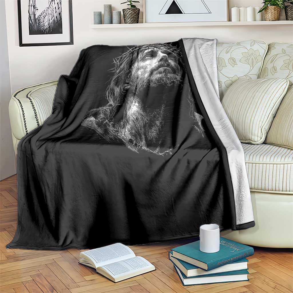 Jesus Christ Religious Christian Faith Crown Of Thorns Throw Blanket TS11 Print Your Wear