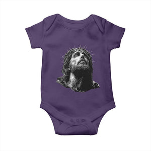Jesus Christ Religious Christian Faith Crown Of Thorns Baby Onesie TS11 Purple Print Your Wear