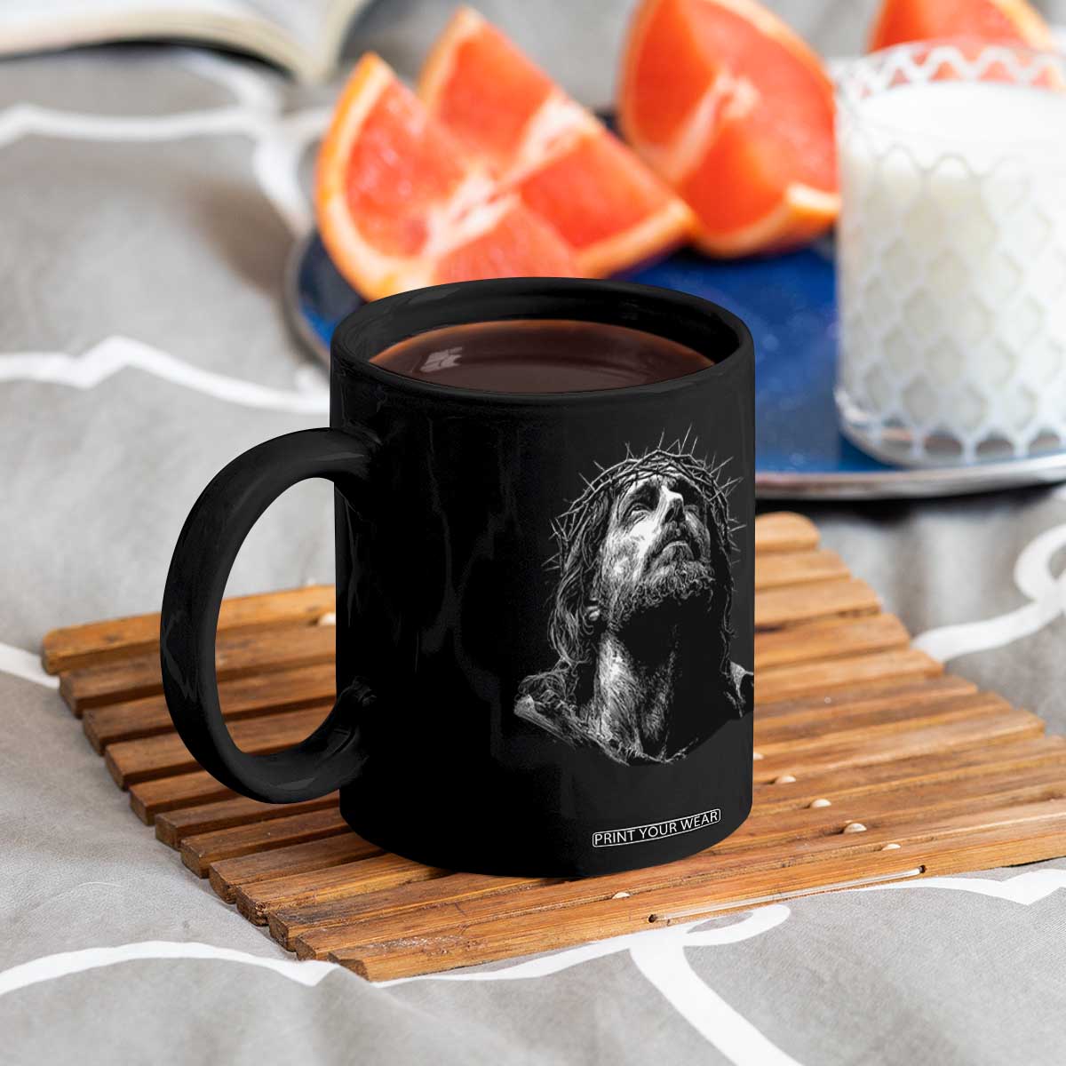 Jesus Christ Religious Christian Faith Crown Of Thorns Coffee Mug TS11 Print Your Wear