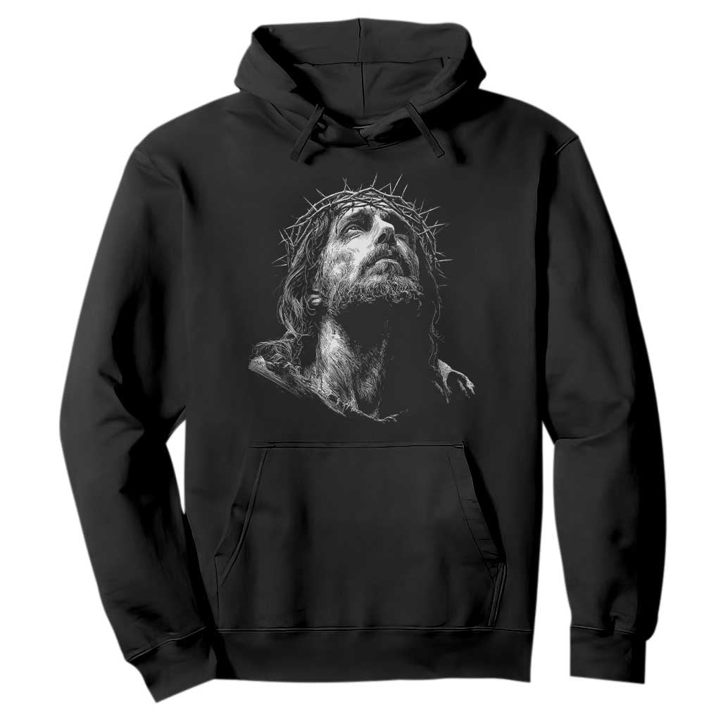 Jesus Christ Religious Christian Faith Crown Of Thorns Hoodie TS11 Black Print Your Wear