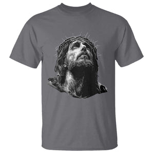 Jesus Christ Religious Christian Faith Crown Of Thorns T Shirt TS11 Charcoal Print Your Wear