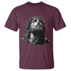 Jesus Christ Religious Christian Faith Crown Of Thorns T Shirt TS11 Maroon Print Your Wear