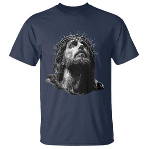 Jesus Christ Religious Christian Faith Crown Of Thorns T Shirt TS11 Navy Print Your Wear