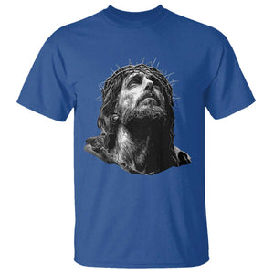 Jesus Christ Religious Christian Faith Crown Of Thorns T Shirt TS11 Royal Blue Print Your Wear
